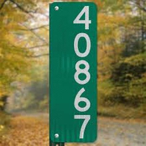 911 reflective address sign